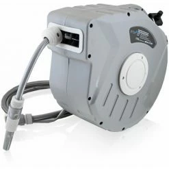 BITUXX 20m Wand Schlauchtrommel Schlauchaufroller Wasserschlauchaufroller Schlauchbox Automatik (20 M + Multi Schlauchpistole) -BITUXX Geschäft 25474389 3