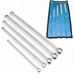 BITUXX 5 Tlg Doppel Ringschlüssel Schraubenschlüssel Aussen Torx Gerade Extra Lang Set 8-19 Mm Länge: 233-410 Mm