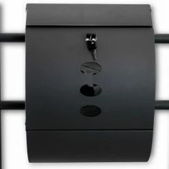 BITUXX Freistehender Doppelstandbriefkasten Briefkastenanlage Briefkasten Mit Zeitungsrolle Halbrund Dunkelgrau Anthrazit -BITUXX Geschäft 29356348 4