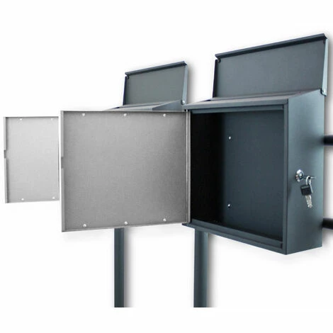 BITUXX Design Doppelstandbriefkasten Briefkastenanlage Seitenschloss und Zeitungsfach Dunkelgrau / Hellgrau BITUXX Design Doppelstandbriefkasten Briefkastenanlage Seitenschloss Und Zeitungsfach Dunkelgrau / Hellgrau -BITUXX Geschäft 29356350 3