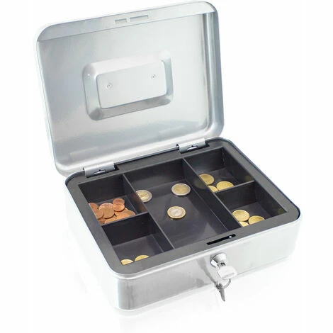 BITUXX Geldkassette 25 cm groß abschließbar Münz Geld Zählbrett Kasse Safe hellgrau 250mm (mit Münzeinlage) BITUXX Geldkassette 25 Cm Groß Abschließbar Münz Geld Zählbrett Kasse Safe Hellgrau 250mm (mit Münzeinlage) -BITUXX Geschäft 29826172 2