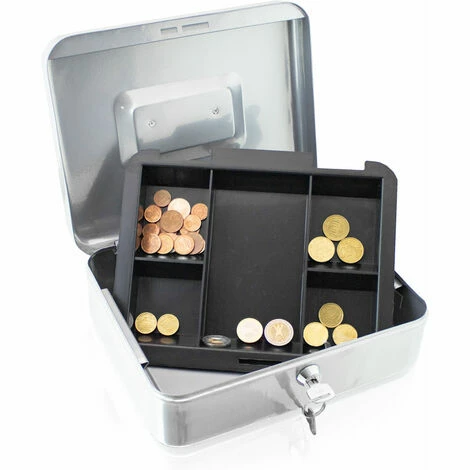 BITUXX Geldkassette 25 cm groß abschließbar Münz Geld Zählbrett Kasse Safe hellgrau 250mm (mit Münzeinlage) BITUXX Geldkassette 25 Cm Groß Abschließbar Münz Geld Zählbrett Kasse Safe Hellgrau 250mm (mit Münzeinlage) -BITUXX Geschäft 29826172 3