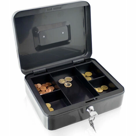 BITUXX Geldkassette 25 cm groß abschließbar Münz Geld Zählbrett Kasse Safe dunkelgrau 250mm (mit Münzeinlage) BITUXX Geldkassette 25 Cm Groß Abschließbar Münz Geld Zählbrett Kasse Safe Dunkelgrau 250mm (mit Münzeinlage) -BITUXX Geschäft 29826187 2
