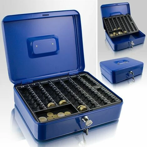 BITUXX Geldkassette 30 cm groß flach abschließbar Münz Geld Zählbrett Kasse blau 300mm (mit Zählbrett) BITUXX Geldkassette 30 Cm Groß Flach Abschließbar Münz Geld Zählbrett Kasse Blau 300mm (mit Zählbrett) -BITUXX Geschäft 29826205 1