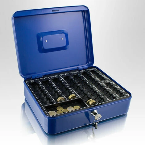 BITUXX Geldkassette 30 cm groß flach abschließbar Münz Geld Zählbrett Kasse blau 300mm (mit Zählbrett) BITUXX Geldkassette 30 Cm Groß Flach Abschließbar Münz Geld Zählbrett Kasse Blau 300mm (mit Zählbrett) -BITUXX Geschäft 29826205 2