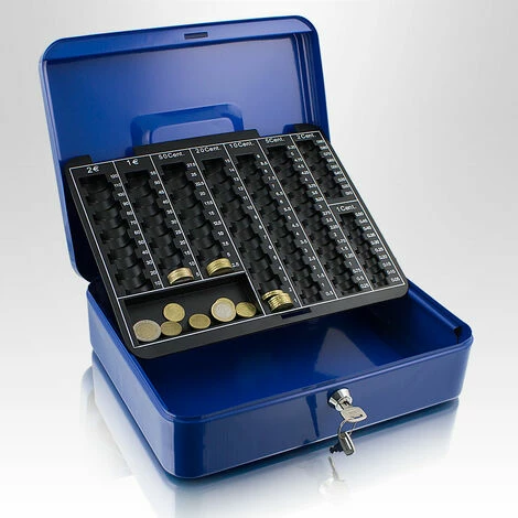 BITUXX Geldkassette 30 cm groß flach abschließbar Münz Geld Zählbrett Kasse blau 300mm (mit Zählbrett) BITUXX Geldkassette 30 Cm Groß Flach Abschließbar Münz Geld Zählbrett Kasse Blau 300mm (mit Zählbrett) -BITUXX Geschäft 29826205 3