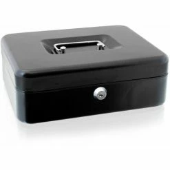 BITUXX Geldkassette 25 Cm Groß Abschließbar Münz Geld Zählbrett Kasse Safe Schwarz 250mm (mit Münzeinlage) -BITUXX Geschäft 29826226 5