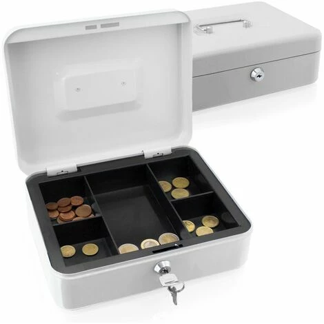 BITUXX Geldkassette 25 cm groß abschließbar Münz Geld Zählbrett Kasse Safe lichtgrau 250mm (mit Münzeinlage) BITUXX Geldkassette 25 Cm Groß Abschließbar Münz Geld Zählbrett Kasse Safe Lichtgrau 250mm (mit Münzeinlage) -BITUXX Geschäft 29826243 1