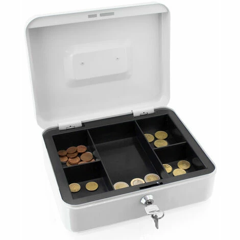 BITUXX Geldkassette 25 cm groß abschließbar Münz Geld Zählbrett Kasse Safe lichtgrau 250mm (mit Münzeinlage) BITUXX Geldkassette 25 Cm Groß Abschließbar Münz Geld Zählbrett Kasse Safe Lichtgrau 250mm (mit Münzeinlage) -BITUXX Geschäft 29826243 2