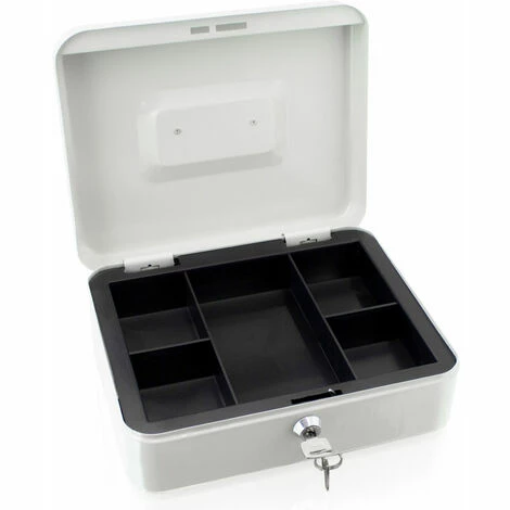 BITUXX Geldkassette 25 cm groß abschließbar Münz Geld Zählbrett Kasse Safe lichtgrau 250mm (mit Münzeinlage) BITUXX Geldkassette 25 Cm Groß Abschließbar Münz Geld Zählbrett Kasse Safe Lichtgrau 250mm (mit Münzeinlage) -BITUXX Geschäft 29826243 4