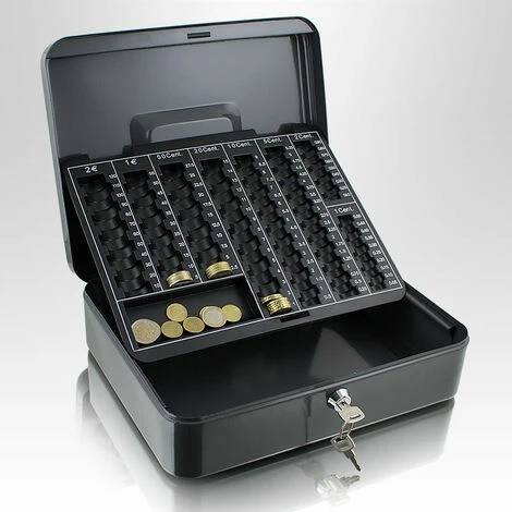 BITUXX Geldkassette 30 cm groß flach abschließbar Münz Geld Zählbrett Kasse dunkelgrau 300mm (mit Münzzählbrett) BITUXX Geldkassette 30 Cm Groß Flach Abschließbar Münz Geld Zählbrett Kasse Dunkelgrau 300mm (mit Münzzählbrett) -BITUXX Geschäft 29826244 3