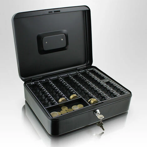 BITUXX Geldkassette 30 cm groß flach abschließbar Münz Geld Zählbrett Kasse schwarz 300mm (mit Zählbrett) BITUXX Geldkassette 30 Cm Groß Flach Abschließbar Münz Geld Zählbrett Kasse Schwarz 300mm (mit Zählbrett) -BITUXX Geschäft 29826750 2