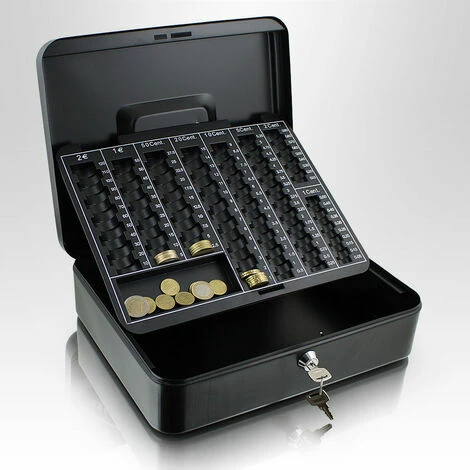 BITUXX Geldkassette 30 cm groß flach abschließbar Münz Geld Zählbrett Kasse schwarz 300mm (mit Zählbrett) BITUXX Geldkassette 30 Cm Groß Flach Abschließbar Münz Geld Zählbrett Kasse Schwarz 300mm (mit Zählbrett) -BITUXX Geschäft 29826750 3