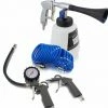 BITUXX Druckluft Reinigungspistole Auto Kfz Luftdruck Reinigungspistole Waschpistole 1000ml Und 3 Tlg Teiliges Druckluft Zubehör Set Für Kompressor Schlauch Reifendruck Ausblaspistole