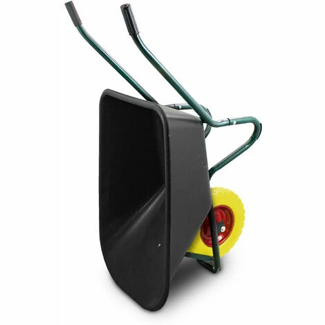 BITUXX Schubkarre 100L Schubkarren Schiebkarre Bauschubkarre mit PVC Wanne und PU Rad bis 250kg (Schubkarre mit PVC Mulde Schwarz und PU Rad Gelb) BITUXX Schubkarre 100L Schubkarren Schiebkarre Bauschubkarre Mit PVC Wanne Und PU Rad Bis 250kg (Schubkarre Mit PVC Mulde Schwarz Und PU Rad Gelb) -BITUXX Geschäft 32561715 5