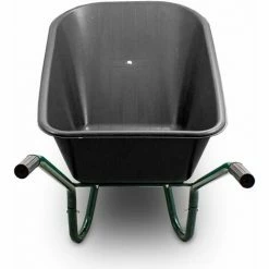 BITUXX Schubkarre 100L Schubkarren Schiebkarre Bauschubkarre Mit PVC Wanne Und Luftreifen Bis 250kg (Schubkarre Mit PVC Mulde Schwarz) -BITUXX Geschäft 32561716 3