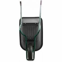 BITUXX Schubkarre 100L Schubkarren Schiebkarre Bauschubkarre Mit PVC Wanne Und Luftreifen Bis 250kg (Schubkarre Mit PVC Mulde Schwarz) -BITUXX Geschäft 32561716 4