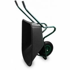 BITUXX Schubkarre 100L Schubkarren Schiebkarre Bauschubkarre Mit PVC Wanne Und Luftreifen Bis 250kg (Schubkarre Mit PVC Mulde Schwarz) -BITUXX Geschäft 32561716 5