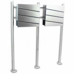 BITUXX Design Doppel Standbriefkasten 18395 Briefkasten Briefkastenanlage Freistehender Postkasten Mit Zeitungsfach Anthrazit Graphit Edelstahl