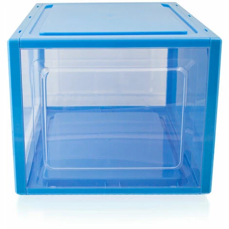 BITUXX 3er Set Blaue Schuhbox Stapelbar Aufbewahrungsbox Kunststoffbox Schuhkasten Schuhkarton Schuhorganizer Bis Gr.47 3 BITUXX 3er Set Blaue Schuhbox Stapelbar Aufbewahrungsbox Kunststoffbox Schuhkasten Schuhkarton Schuhorganizer Bis Gr.47 – Bild 3