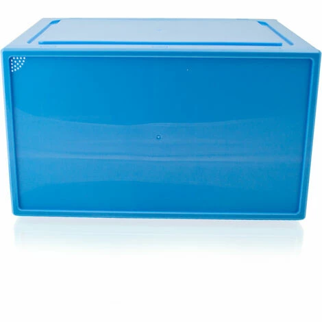 BITUXX 3er Set Blaue Schuhbox Stapelbar Aufbewahrungsbox Kunststoffbox Schuhkasten Schuhkarton Schuhorganizer Bis Gr.47 4 BITUXX 3er Set Blaue Schuhbox Stapelbar Aufbewahrungsbox Kunststoffbox Schuhkasten Schuhkarton Schuhorganizer Bis Gr.47 – Bild 4