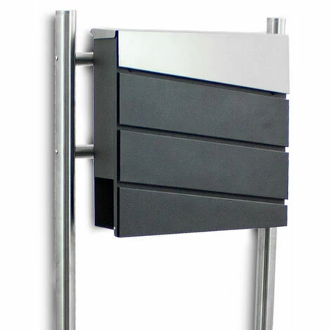 BITUXX Freistehender Design Standbriefkasten 18437 Briefkastenanlage Briefkasten mit Zeitungsfach Anthrazit Graphit Optik und Edelstahl Einwurf BITUXX Freistehender Design Standbriefkasten 18437 Briefkastenanlage Briefkasten Mit Zeitungsfach Anthrazit Graphit Optik Und Edelstahl Einwurf -BITUXX Geschäft 39859865 1