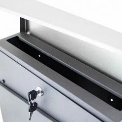 BITUXX Freistehender Design Doppel Standbriefkasten 18440 Briefkastenanlage Briefkasten Mit Zeitungsfach Anthrazit Graphit Optik Und Edelstahl Einwurf -BITUXX Geschäft 39889204 5