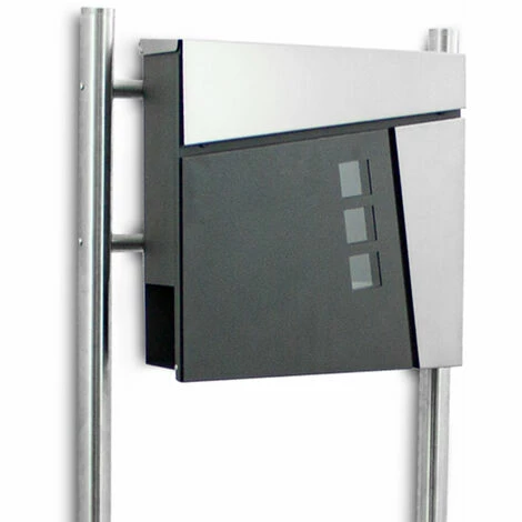 BITUXX Freistehender Design Standbriefkasten 18441 Briefkastenanlage Briefkasten mit Zeitungsfach Anthrazit Graphit Optik und Edelstahl Einwurf BITUXX Freistehender Design Standbriefkasten 18441 Briefkastenanlage Briefkasten Mit Zeitungsfach Anthrazit Graphit Optik Und Edelstahl Einwurf -BITUXX Geschäft 39926389 1