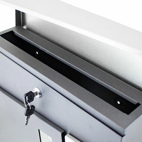 BITUXX Freistehender Design Standbriefkasten 18441 Briefkastenanlage Briefkasten mit Zeitungsfach Anthrazit Graphit Optik und Edelstahl Einwurf BITUXX Freistehender Design Standbriefkasten 18441 Briefkastenanlage Briefkasten Mit Zeitungsfach Anthrazit Graphit Optik Und Edelstahl Einwurf -BITUXX Geschäft 39926389 5