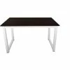 Bituxx Schreibtisch Computertisch Bürotisch Officetisch PC Tisch Desk Table 120x60cm (Weiss/Wallnuss Schwarz)