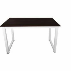 Bituxx Schreibtisch Computertisch Bürotisch Officetisch PC Tisch Desk Table 120x60cm (Weiss/Wallnuss Schwarz)