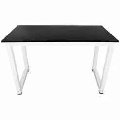 Bituxx Schreibtisch Computertisch Bürotisch Officetisch PC Tisch Desk Table 120x60cm (Weiss/Schwarz)