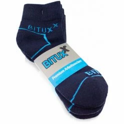 BITUXX 3 Paar Quaters Freizeit & Arbeitssocken Blau / Navyblau 47-50