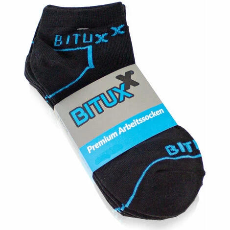 BITUXX 15 Paar Sneakers Freizeit & Arbeitssocken Schwarz 39-42