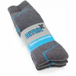 BITUXX 15 Paar Full Freizeit & Arbeitssocken Grau 39-42