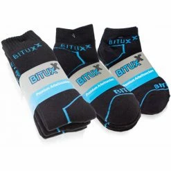BITUXX 9er Set Socken Sneakers / Quaters / Full 39-42 Schwarz