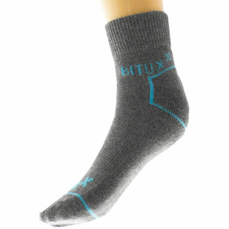 BITUXX 24 Paar Quaters Freizeit & Arbeitssocken Grau 43-46 â Bild 3