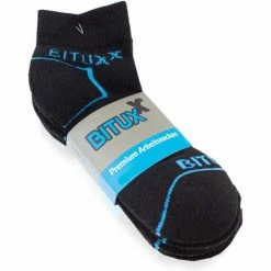 BITUXX 18 Paar Quaters Freizeit & Arbeitssocken Schwarz 43-46