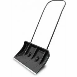 Bituxx Schneeschieber 80cm Schneeschaufel Schneewanne Schneeschild Extra Breit Mit Bügelgriff Und Räder (1 Stück)