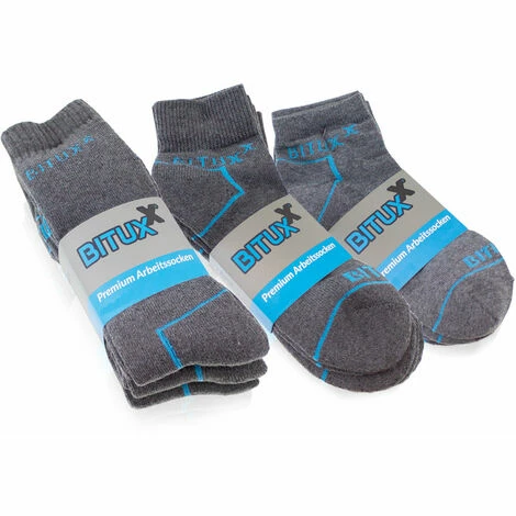 BITUXX 9er Set Socken Sneakers / Quaters / Full 39-42 Grau BITUXX 9er Set Socken Sneakers / Quaters / Full 39-42 Grau -BITUXX Geschäft 50749413 1