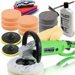 BITUXX Sparset Poliermaschine 1500 Watt Schleifmaschine Autopolierer Poliergerät Autopflege KFZ Pflege Autolackaufbereitung …