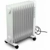 BITUXX 2500W Elektrischer Ölradiator Heizkörper 3 Heizstufen 11 Rippen Weiß