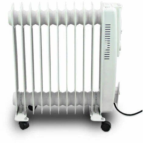 BITUXX 2500W elektrischer Ölradiator Heizkörper 3 Heizstufen 11 Rippen weiß BITUXX 2500W Elektrischer Ölradiator Heizkörper 3 Heizstufen 11 Rippen Weiß -BITUXX Geschäft 64128901 3