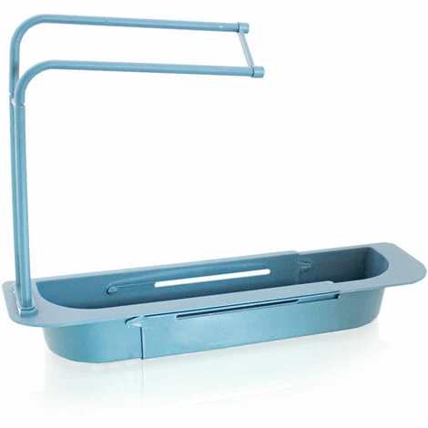 Bituxx Spülbecken Organizer Schwammhalter Halter Caddy Küchenhelfer Spülmittelhalter Spülorganizer Spültuchhalter Abflusskorb (Dunkelgrün)