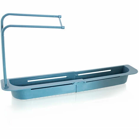 Bituxx Spülbecken Organizer Schwammhalter Halter Caddy Küchenhelfer Spülmittelhalter Spülorganizer Spültuchhalter Abflusskorb (Dunkelgrün) – Bild 2