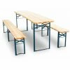 Bituxx Bierzeltgarnitur Biertischgarnitur Bierbankgarnitur Festzeltgarnitur Biergartengarnitur Bierbank Biertisch Klappbar 1x Tisch 2x Bänke 220cm