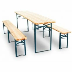 Bituxx Bierzeltgarnitur Biertischgarnitur Bierbankgarnitur Festzeltgarnitur Biergartengarnitur Bierbank Biertisch Klappbar 1x Tisch 2x Bänke 220cm
