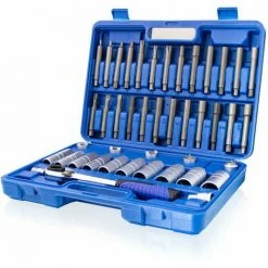 Bituxx 43 Tlg. Stoßdämpfer Werkzeug Set Steckschlüssel Satz Domlager Dämpferschlüssel Federbein Schlüssel KFZ Auto