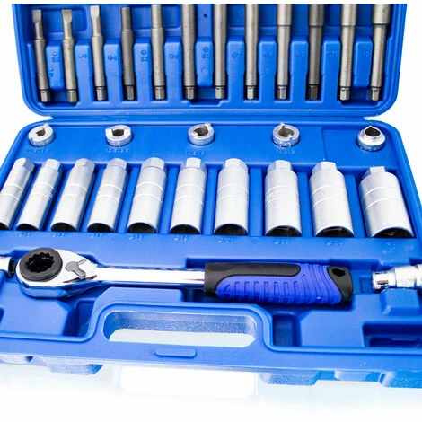 Bituxx 43 tlg. Stoßdämpfer Werkzeug Set Steckschlüssel Satz Domlager Dämpferschlüssel Federbein Schlüssel KFZ Auto Bituxx 43 Tlg. Stoßdämpfer Werkzeug Set Steckschlüssel Satz Domlager Dämpferschlüssel Federbein Schlüssel KFZ Auto -BITUXX Geschäft 69757897 4